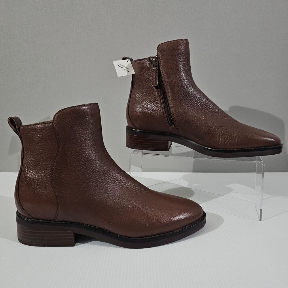 Cole Haan River Chelsea Ankle Bootie Sequoia Brown Leather Boot Size 9 - Picture 3 of 14